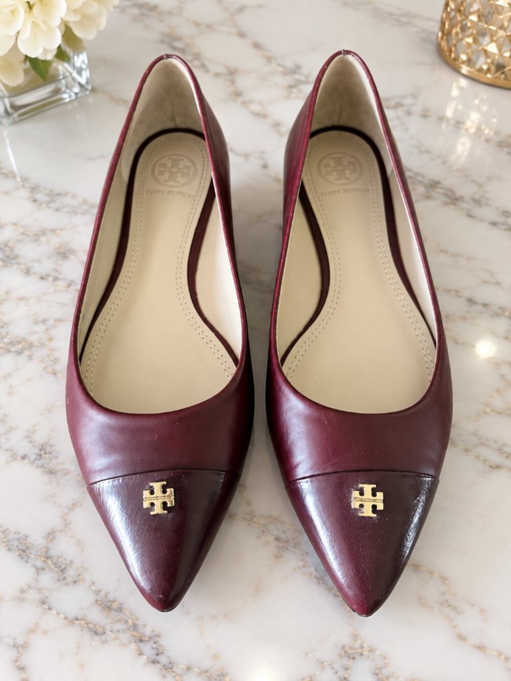 Tory Burch Burgundy flats size 6